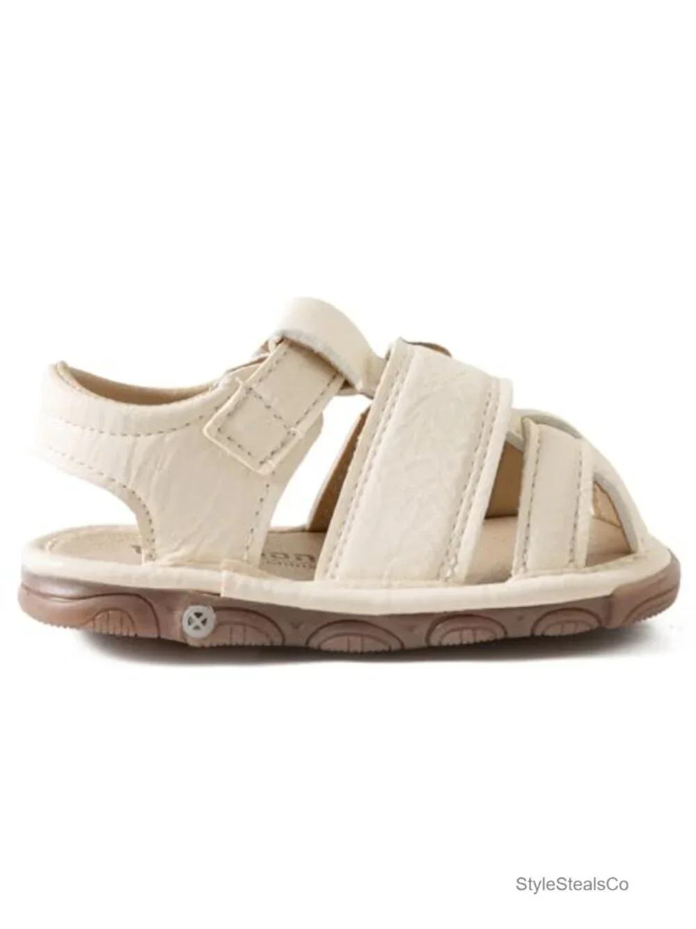 Infant Baby Squeaky Sandals Non-Slip PU Leather Toddler First Walkers